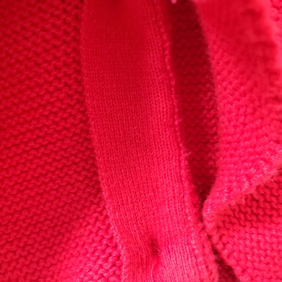 3/$25 H&M red knit button up sweater - Picture 3 of 4